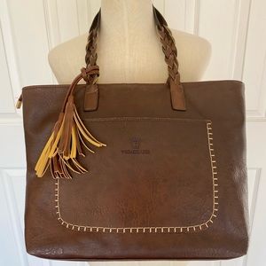 Braided Strap & Tassel Tote